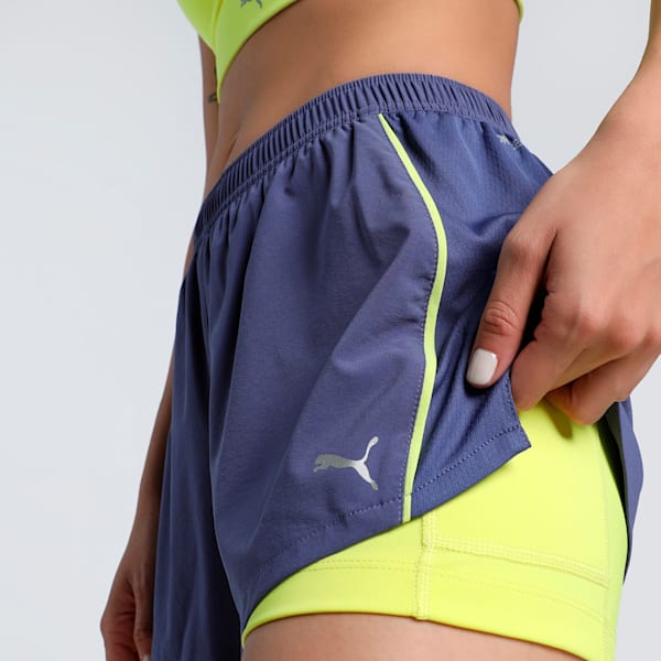 VELOCITY 2in1 Women's 3" Running Shorts, Blue Crystal, extralarge-IND